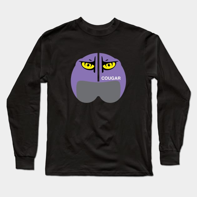 Cougar helmet Long Sleeve T-Shirt by Function9